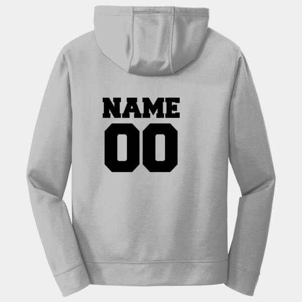 Silver Hoodie w/ Name & Number Thumbnail